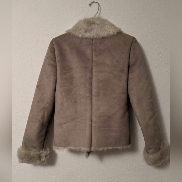 Faux Shearling Topshop Biker-Style Jacket - Picture 3 of 3
